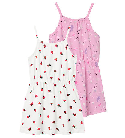 Name It Kjole - NmfVigga - 2-Pak - Bright White/Bonbon Name It Kjole - NmfVigga - 2-Pak - Bright White/Bonbon