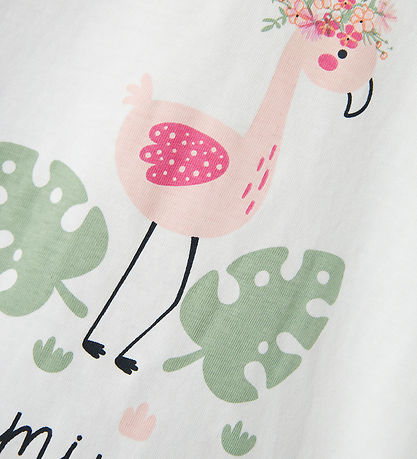 Name It Sæt - Nederdel/T-Shirt - NmfVigea - Bright White/Bonbon