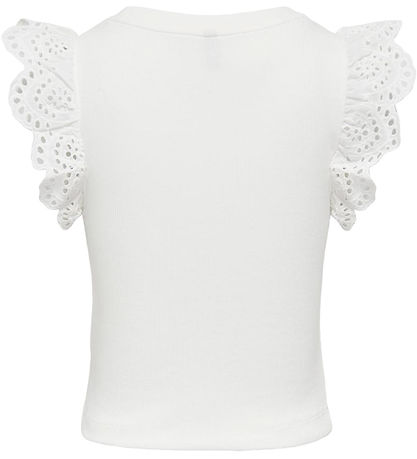 Kids Only Top - KogDrea - Cloud Dancer m. Hulmønster Kids Only Top - KogDrea - Cloud Dancer m. Hulmønster