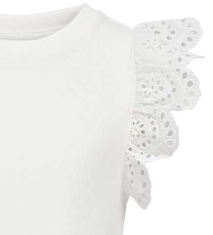 Kids Only Top - KogDrea - Cloud Dancer m. Hulmønster Kids Only Top - KogDrea - Cloud Dancer m. Hulmønster