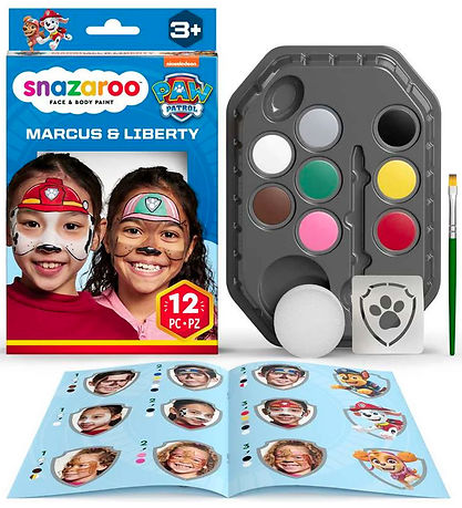 Snazaroo Ansigtsmaling - 8 Farver - Paw Patrol Marshall & Libert Snazaroo Ansigtsmaling - 8 Farver - Paw Patrol Marshall & Libert
