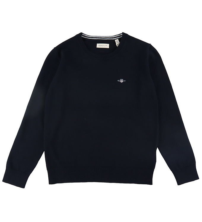 GANT Bluse - Strik - Shield Classic - Evening Blue