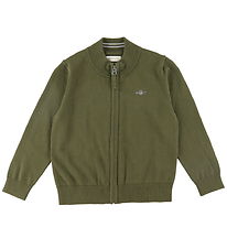 GANT Cardigan - Strik - Shield - Juniper Green GANT Cardigan - Strik - Shield - Juniper Green