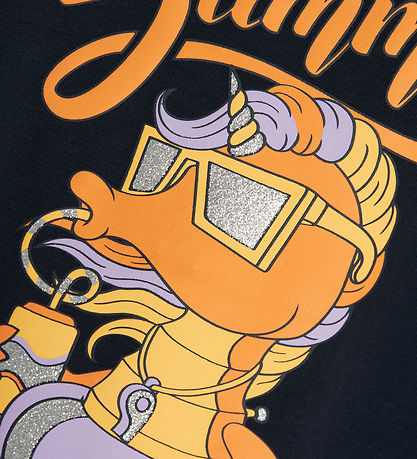 Name It T-shirt - NmfJanine - Dark Sapphire m. Glitter