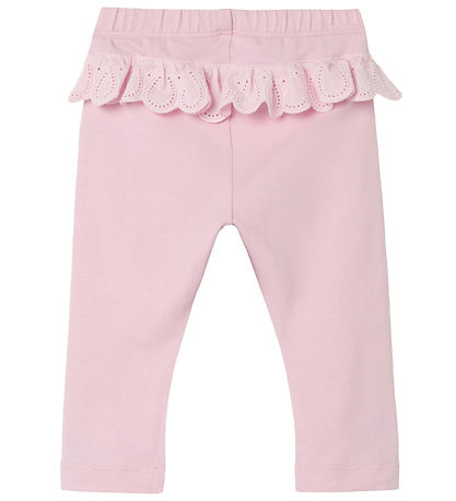 Name It Leggings - NbfJennas - Parfait Pink m. Flæse