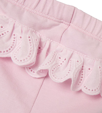 Name It Leggings - NbfJennas - Parfait Pink m. Flæse