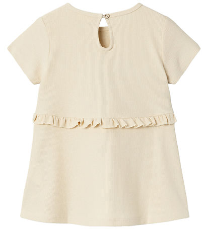 Lil Atelier Kjole - Rib - NmfJolene - Bleached Sand m. Struktur