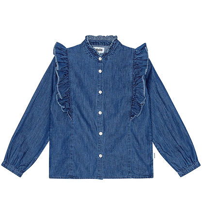Molo Skjorte - Raphaella - Mid Blue Wash Molo Skjorte - Raphaella - Mid Blue Wash