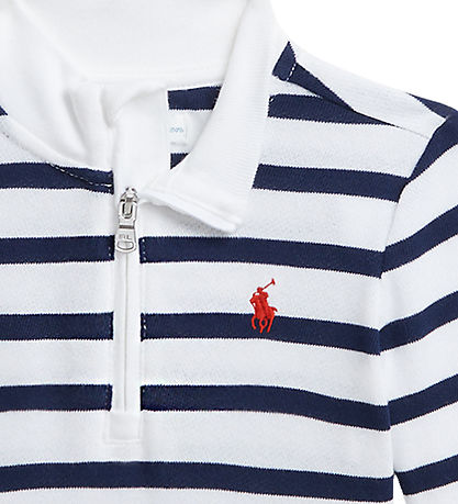 Polo Ralph Lauren Bluse/Shorts - Hvid/Navystribet