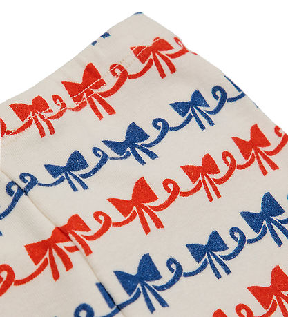 Bobo Choses Leggings - Ribbon Bow - Offwhite Bobo Choses Leggings - Ribbon Bow - Offwhite