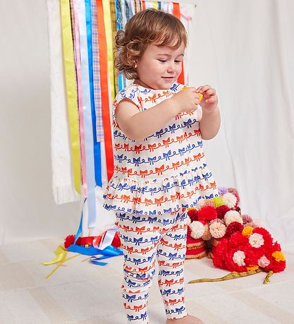 Bobo Choses Leggings - Ribbon Bow - Offwhite Bobo Choses Leggings - Ribbon Bow - Offwhite
