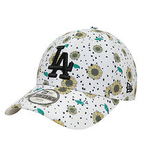 New Era Kasket - 9Forty - Dodgers - Hvid m. Solsikker New Era Kasket - 9Forty - Dodgers - Hvid m. Solsikker