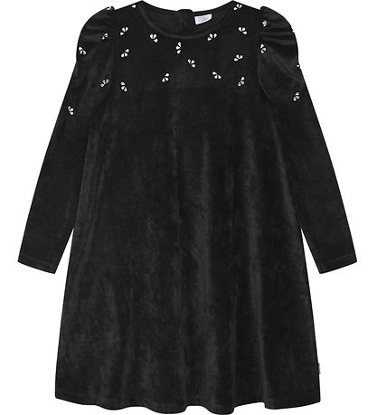 Hust and Claire Kjole - Velour - Karenlise - Sort Hust and Claire Kjole - Velour - Karenlise - Sort