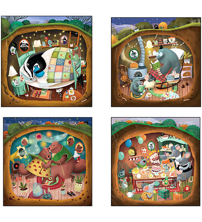 Educa Puslespil - 4 Forskellige - Forest Tales Educa Puslespil - 4 Forskellige - Forest Tales