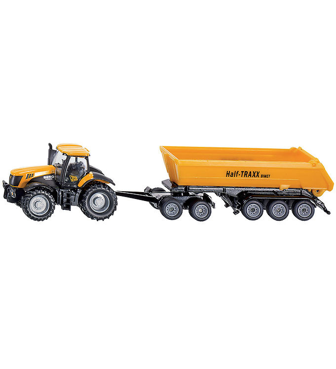Traktor JCB med dolly og tiptrailer 1:87