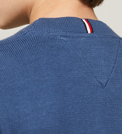 Tommy Hilfiger Bluse - Strik - Essential - Aegean Sea Tommy Hilfiger Bluse - Strik - Essential - Aegean Sea
