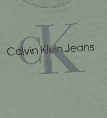 Calvin Klein Bluse - Monogram - Meteor Green Calvin Klein Bluse - Monogram - Meteor Green