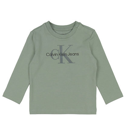 Calvin Klein Bluse - Monogram - Meteor Green Calvin Klein Bluse - Monogram - Meteor Green