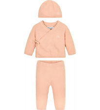 Calvin Klein Gaveæske - Bluse/Bukser/Hue - Strik - Pink Sand Calvin Klein Gaveæske - Bluse/Bukser/Hue - Strik - Pink Sand