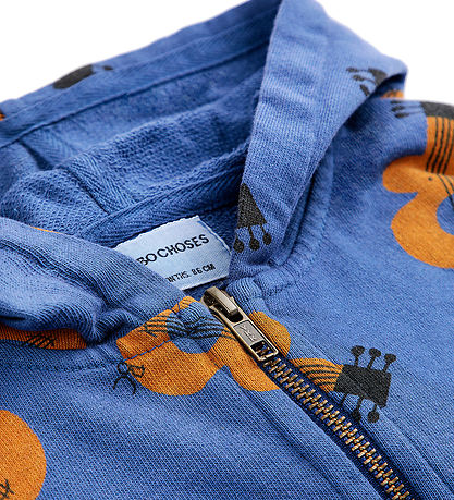 Bobo Choses Sweatcardigan - Navy Blue m. Guitarer
