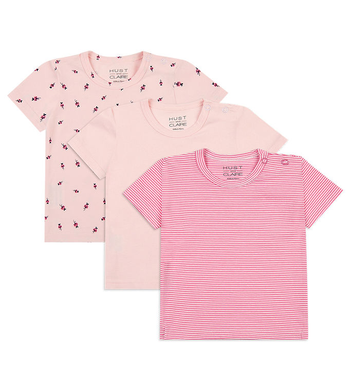 Hust and Claire T-shirt - 3-pak - Alda - Icy Pink m. Mariehøns