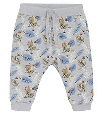 Hust and Claire Sweatpants - Gordon - Pearl Grey Melange m. Blad Hust and Claire Sweatpants - Gordon - Pearl Grey Melange m. Blad