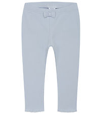 Hust and Claire Leggings - Rib - Le - Blue Flax m. Sløjfe Hust and Claire Leggings - Rib - Le - Blue Flax m. Sløjfe