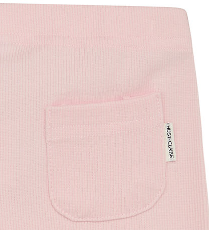 Hust and Claire Leggings - Rib - Le - Icy Pink m. Sløjfe
