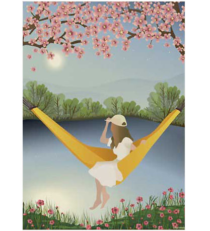 Vissevasse Plakat - 50x70 cm - The Yellow Hammock Vissevasse Plakat - 50x70 cm - The Yellow Hammock