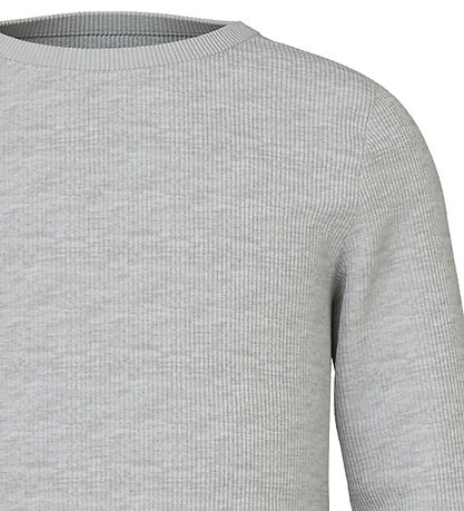 Name It Bluse - Rib - Noos - NkfNakal - Grey Melange Name It Bluse - Rib - Noos - NkfNakal - Grey Melange