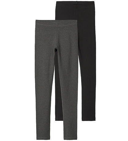 Name It Leggings - Noos - 2-pak - NkfVivian - Dark Grey Melange Name It Leggings - Noos - 2-pak - NkfVivian - Dark Grey Melange