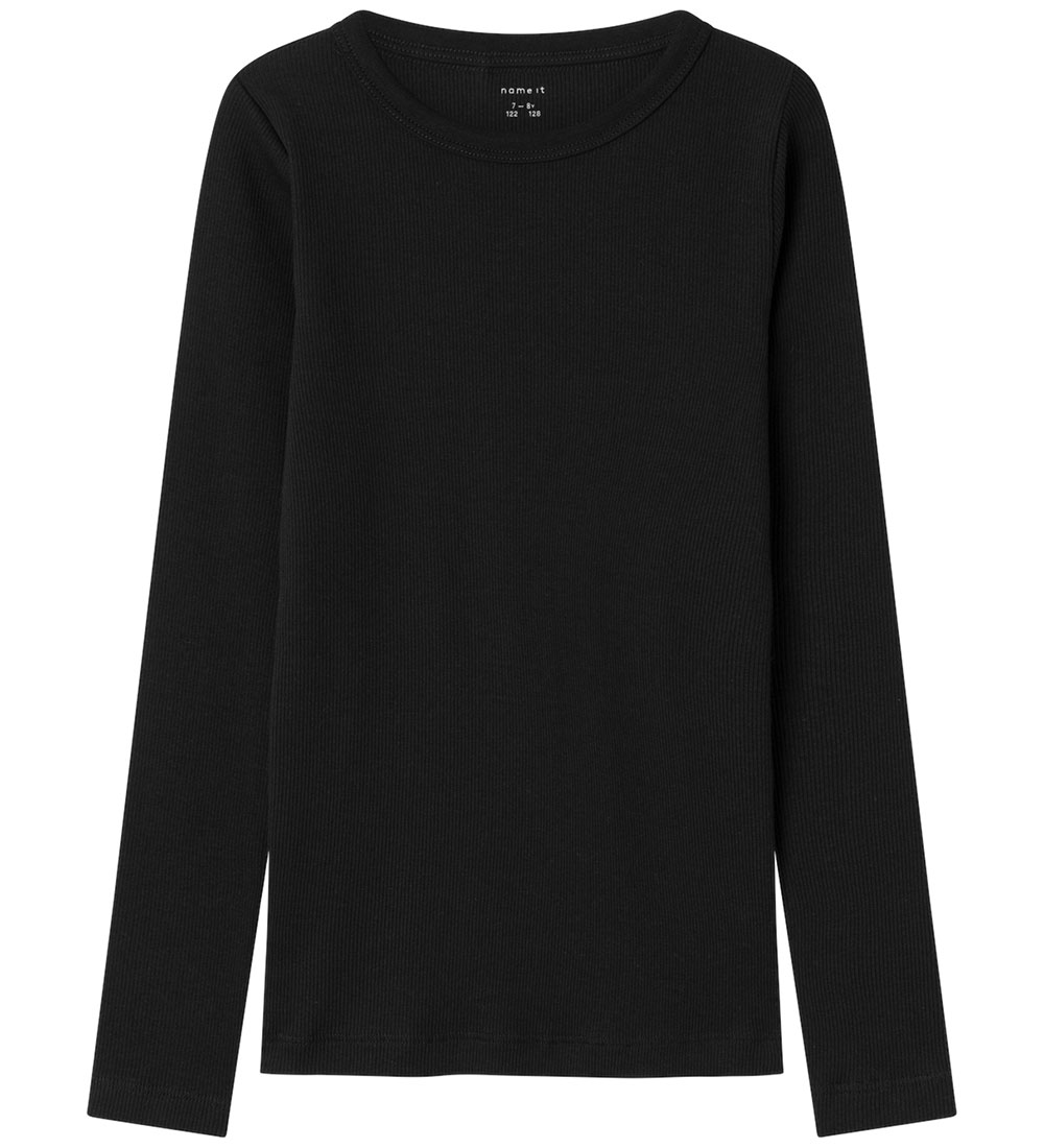 Name It Bluse - Rib - Noos - NkfNakal - Black - Name It - 9-10 Jahre (134-140) - Blusen