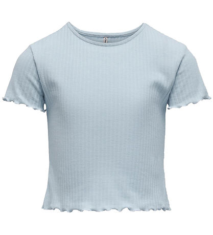Kids Only T-shirt - KogNella - Rib - Noos - Cashmere Blue Kids Only T-shirt - KogNella - Rib - Noos - Cashmere Blue