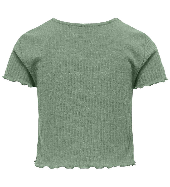 Kids Only KogNella Rib Top - Hedge Green