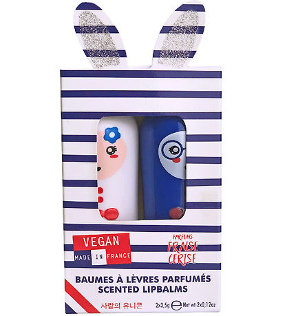 Inuwet Læbepomader - 2-pak - Paris - Strawberry/Cherry Inuwet Læbepomader - 2-pak - Paris - Strawberry/Cherry