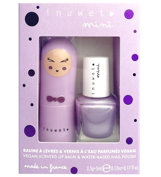 Inuwet Læbepomade/Neglelak - Marshmallow/Blueberry - Lilla