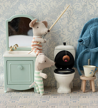 Maileg Miniature Dresser w. Wax & Mirror - Mouse - Mint Maileg Miniature Dresser w. Wax & Mirror - Mouse - Mint