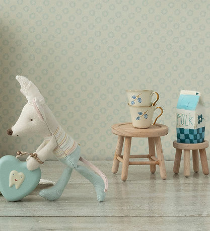 Maileg Miniature Bord/Taburet - Mus - Træ Maileg Miniature Bord/Taburet - Mus - Træ