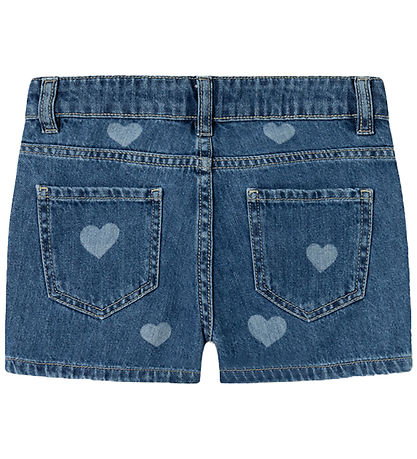 Name It Shorts - NkfRose - Denim Blue m. Hjerter Name It Shorts - NkfRose - Denim Blue m. Hjerter