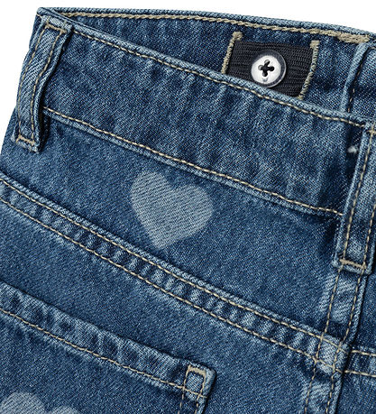 Name It Shorts - NkfRose - Denim Blue m. Hjerter Name It Shorts - NkfRose - Denim Blue m. Hjerter