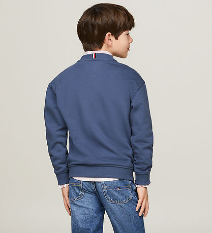 Tommy Hilfiger Sweatshirt - Varsity Embroidery - Aegean Sea