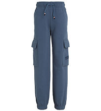 Tommy Hilfiger Sweatpants - Varsity Embr Cargo - Aegean Sea Tommy Hilfiger Sweatpants - Varsity Embr Cargo - Aegean Sea