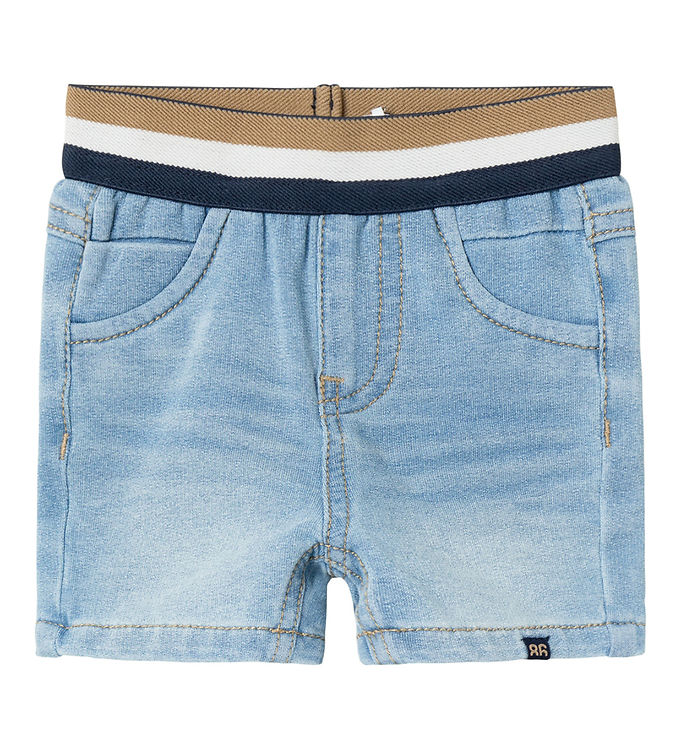 NAME IT Denim Sweat Shorts Silas Light Blue Denim