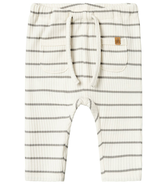 Lil' Atelier Bukser - Noos - Rib - NbmKail - Coconut Milk