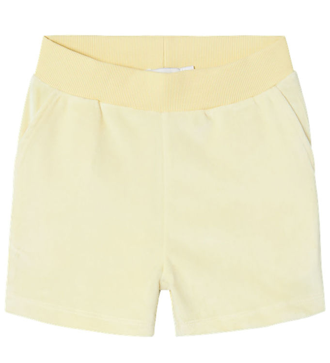 Name It Pastel Yellow Velour Shorts - Str. 13y 158cm