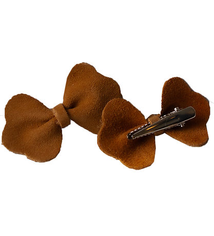 Petit La Busch Hårsløjfer - Bow - 2-pak - 6x4 cm - Cognac Petit La Busch Hårsløjfer - Bow - 2-pak - 6x4 cm - Cognac