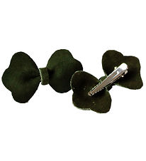Petit La Busch Hårsløjfer - Bow - 2-pak - 6x4 cm - Olive Petit La Busch Hårsløjfer - Bow - 2-pak - 6x4 cm - Olive