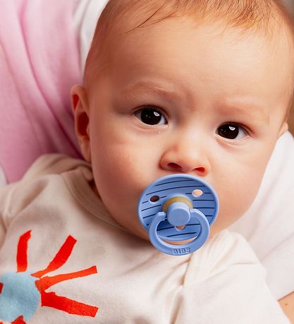 BIBS Colour Sutter - 2-Pak - Str. 2 - Rund - Sky Blue/Steel Blue BIBS Colour Sutter - 2-Pak - Str. 2 - Rund - Sky Blue/Steel Blue