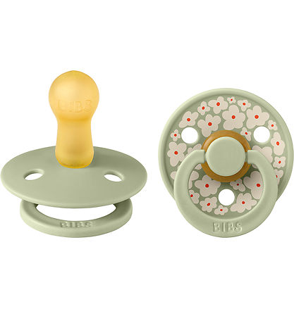 BIBS Colout Sutter - 2-pak - Str. 2 - Rund - Jasmine - Sage Mix BIBS Colout Sutter - 2-pak - Str. 2 - Rund - Jasmine - Sage Mix