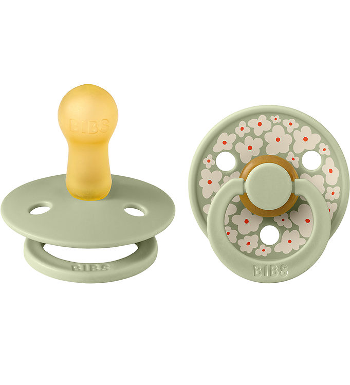 BIBS Colour Studio Rund Sut Naturgummi 2-Pak Str. 2 - Jasmine/Sage